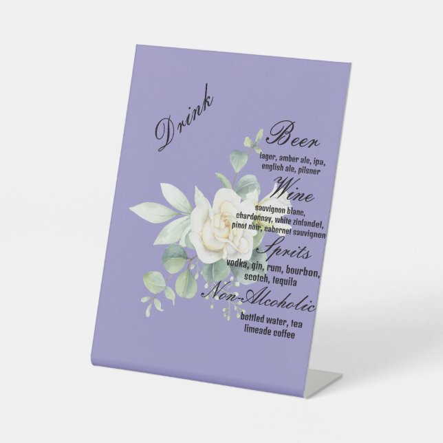 Expositor En L Elegante eucalipto Boda botánico de verano (Anverso)