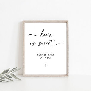 Expositor En L Elegante Firma Script Amor Es Favor Dulce