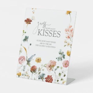 Expositor En L Elegante Floral Cuántos Besos Ducha Bridal