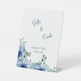 Expositor En L Elegante Floral de Eucalipto Azul Polvoriento para