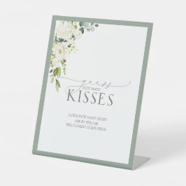 Expositor En L Elegante Floral Verde Gris Blanco Cuántos Besos