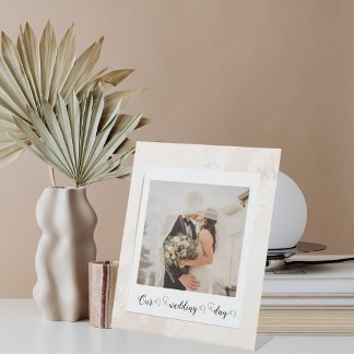 Expositor En L Elegante foto Boda personalizada