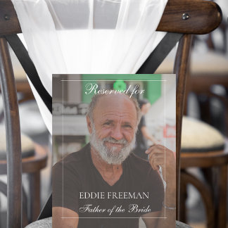 Expositor En L Elegante foto de silla conmemorativa de boda 