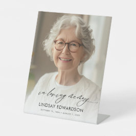 Expositor En L Elegante Foto Funeral En Memoria Amable