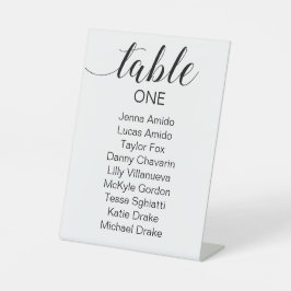 Expositor En L Elegante gráfico de asientos de Boda de escritura 