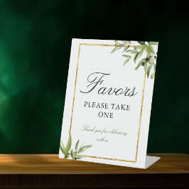 Expositor En L Elegante Green Gold Botanical Vine Wedding Favors