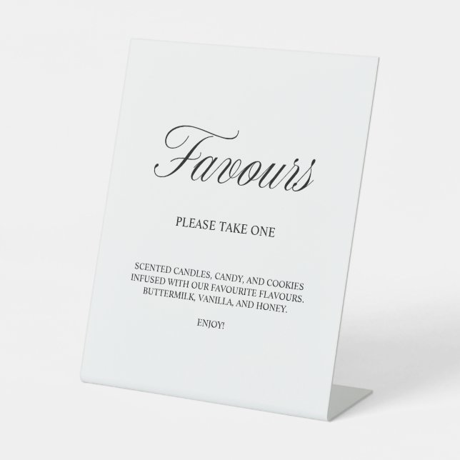 Expositor En L Elegante guión favorece al Boda blanco formal (Anverso)