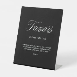 Expositor En L Elegante guión favorece al Boda negro formal