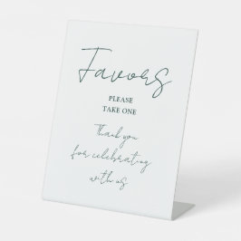 Expositor En L Elegante guión verde de esmeralda minimalista favo