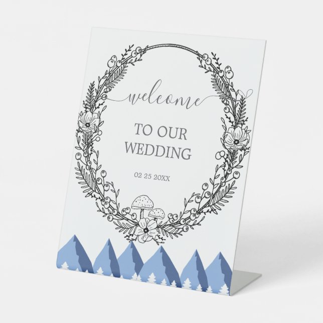 Expositor En L Elegante invierno Wonderland Snowflakes (Anverso)