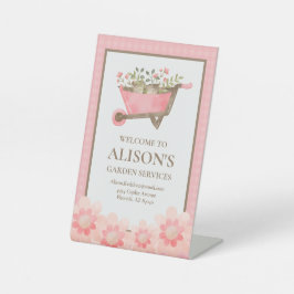 Expositor En L Elegante Jardín Acuático Rosa Gingham