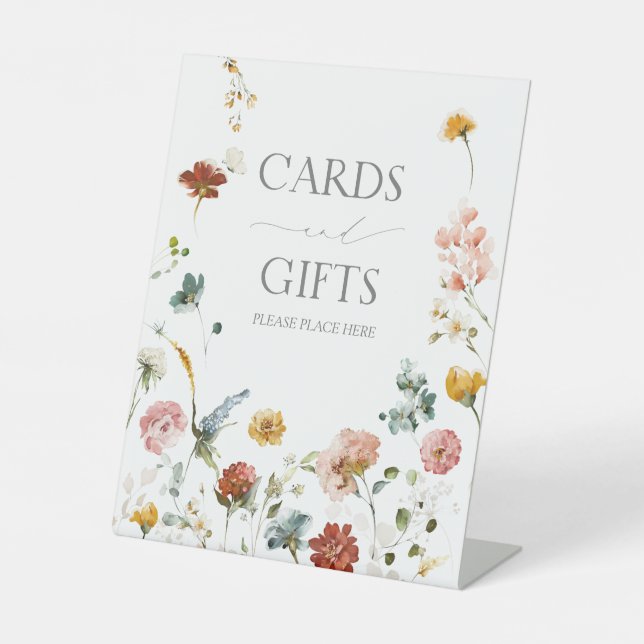 Expositor En L Elegante Jardín Flores Bridal Ducha Regalo (Anverso)