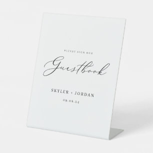 Expositor En L Elegante libro de Bodas de escritura moderna