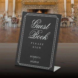 Expositor En L Elegante Libro De Invitados De Estilo Art Deco Bla