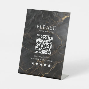 Expositor En L Elegante, Marble-Negro-Oro, Salón, Revisión de cód