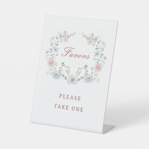 Expositor En L Elegante Marco Floral Favorece el Rótulo Pedestal