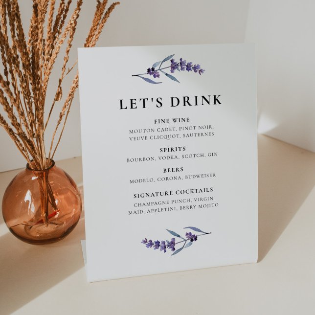 Expositor En L Elegante menú Floral Lavender Bar (Subido por el creador)