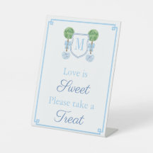 Elegante Mesa de Favor de Ducha de Boda de Monogra