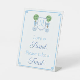 Expositor En L Elegante Mesa de Favor de Ducha de Boda de Monogra