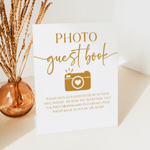 Expositor En L Elegante mesa de invitados de fotos de boda