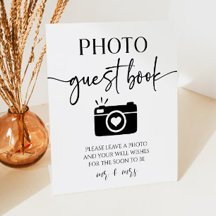 Expositor En L Elegante mesa de invitados de fotos de boda