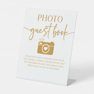 Expositor En L Elegante mesa de invitados de fotos de boda