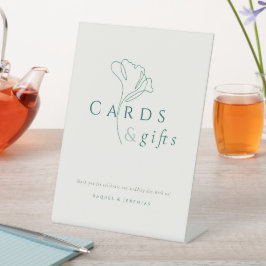 Expositor En L Elegante Minimalista Esmeralda "Tarjetas y Regalos