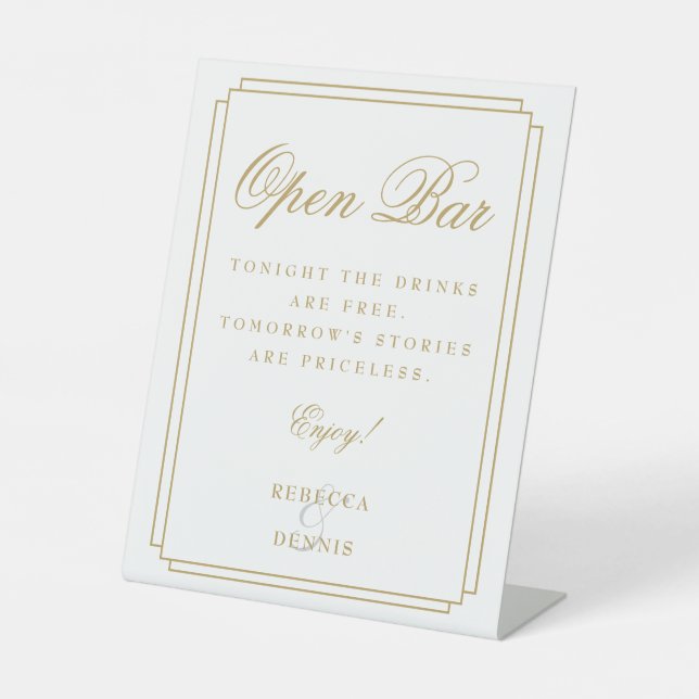 Expositor En L Elegante Moda Gold Art Deco Open Bar (Anverso)