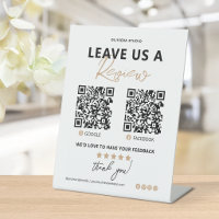 Elegante Moderno Deje una reseña Código QR