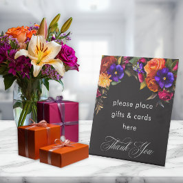 Expositor En L Elegante Moody Vibrant Harvest Floral Boda