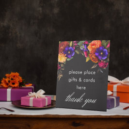 Expositor En L Elegante Moody Vibrant Harvest Floral Boda