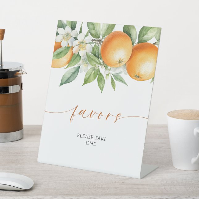 Expositor En L Elegante Naranja Favor Floral (In Situ)