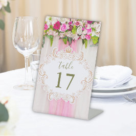 Expositor En L Elegante número de mesa Boda de color rosa rosa br
