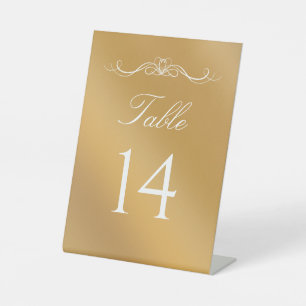 Expositor En L Elegante número de mesa de boda con gradiente de o