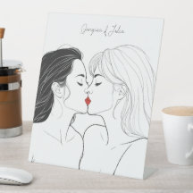Elegante pareja lesbiana personalizada