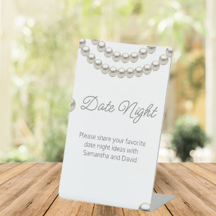 Expositor En L Elegante Pearl Bridal Shower Date night Jar