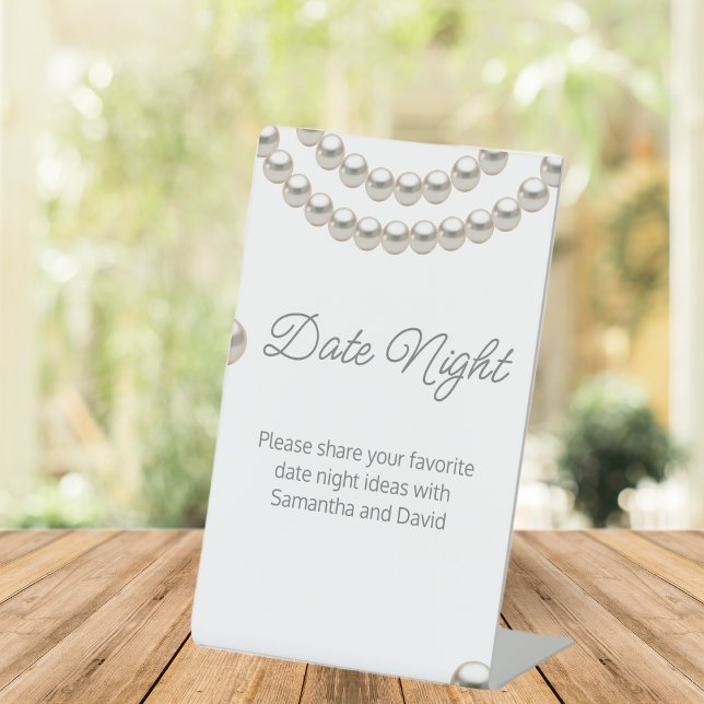 Expositor En L Elegante Pearl Bridal Shower Date night Jar (Subido por el creador)