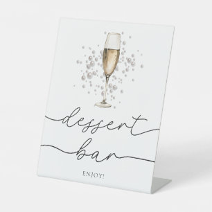 Expositor En L Elegante Pearls & Prosecco Bridal Shower Desser Ba