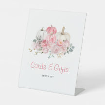 Elegante pequeño calabaza de regalo de tarjeta Bab