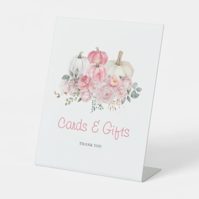 Expositor En L Elegante pequeño calabaza de regalo de tarjeta Bab (Anverso)