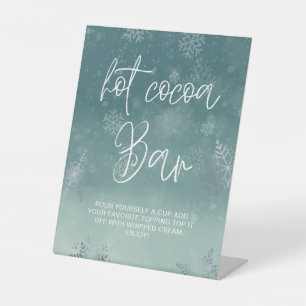 Expositor En L Elegante Pequeño Snowflake Baby Shower Hot Cocoa B