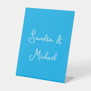 Expositor En L Elegante Personalizado personalizado azul de Azure