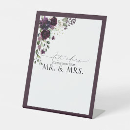 Expositor En L Elegante Plum Purple Floral acuarela Ideas de fech