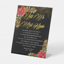 Elegante poema funerario turco de rosas rojas