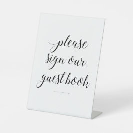 Expositor En L Elegante Por Favor Rótulo A Nuestro Boda Del Libro