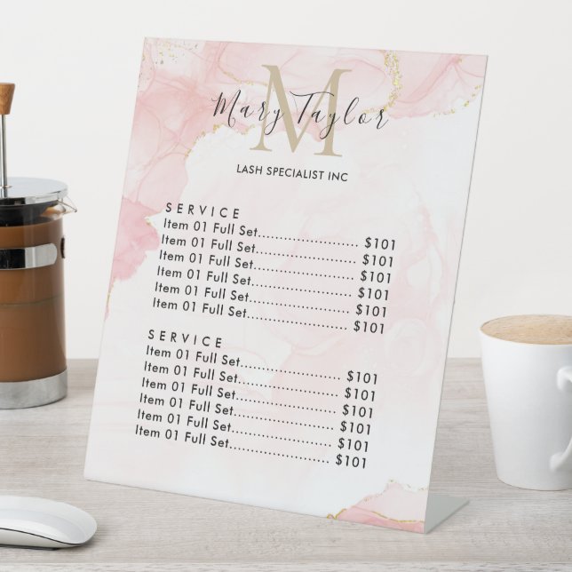 Expositor En L Elegante Purpurina Rubor Rosa Gold Marble (In Situ)