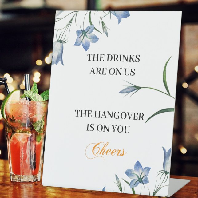 Expositor En L Elegante recepción de bodas Floral Open Bar (Subido por el creador)