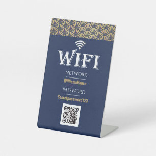 Expositor En L Elegante Red de contraseñas Wifi de código QR de o