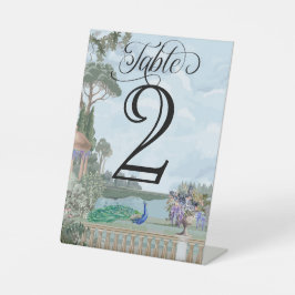 Expositor En L Elegante Regency Era Garden Wedding Número de mesa