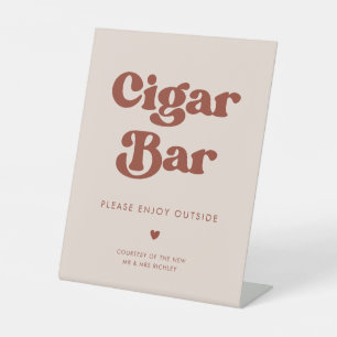 Expositor En L Elegante retro Peach Pink Boda Cigar Bar